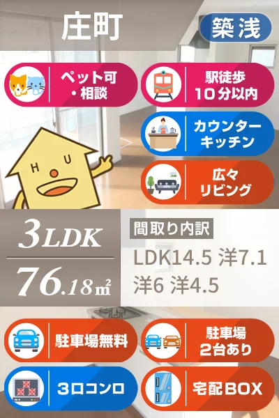 フィットセル蔵本II Eのお部屋の特徴