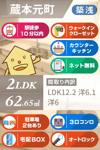 セジュールシンワ 302のお部屋の特徴