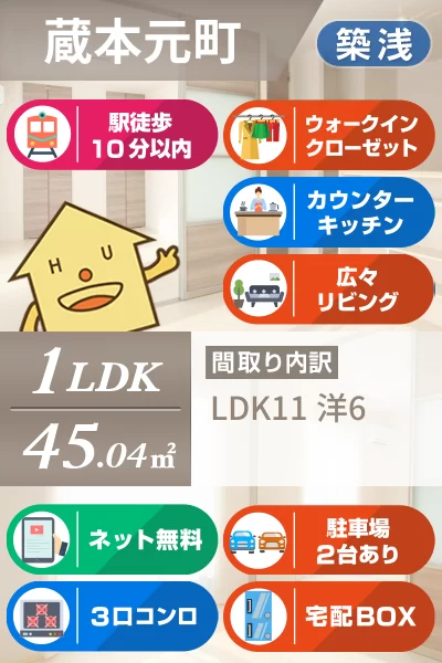 セジュールシンワ 305のお部屋の特徴