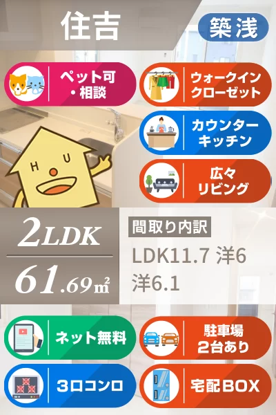 ハコマルシェ 101のお部屋の特徴