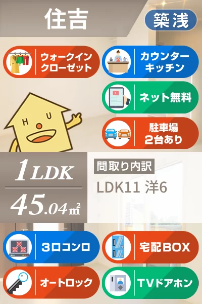 アル・ソーレ住吉 102のお部屋の特徴