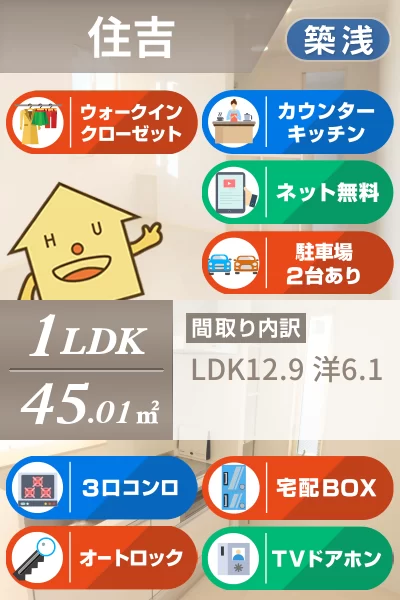 アル・ソーレ住吉 303のお部屋の特徴