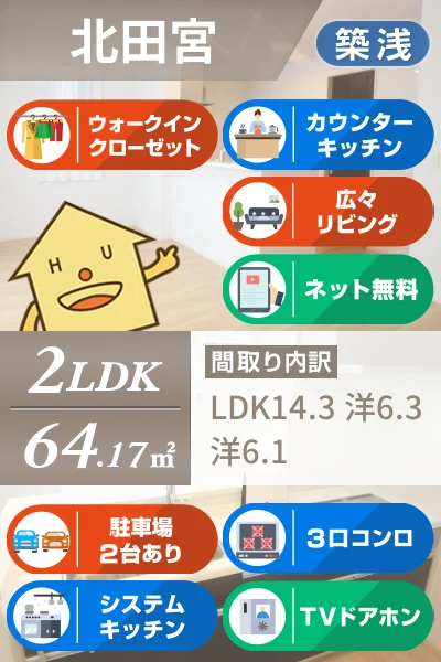 アムール F棟 101のお部屋の特徴