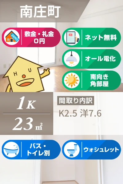 アメニティロード 205のお部屋の特徴