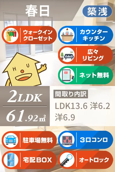 RUSHERIO 103のお部屋の特徴