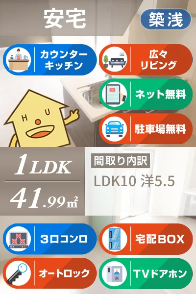 レフィシア安宅 203のお部屋の特徴