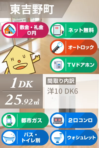 東吉野町 マンション 1DK 205のお部屋の特徴