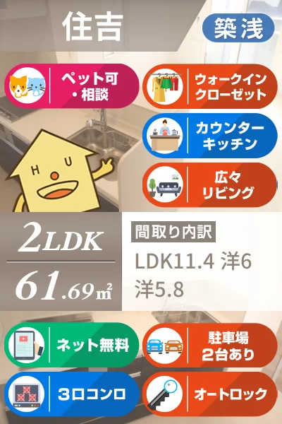 ジャスミンHYM II 101のお部屋の特徴