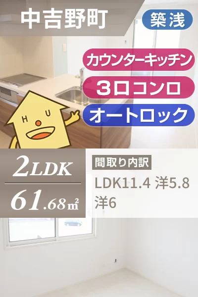 リーリエ中吉野 210のお部屋の特徴