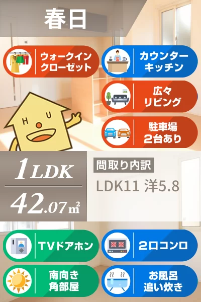 ラヴィアンコート 101のお部屋の特徴