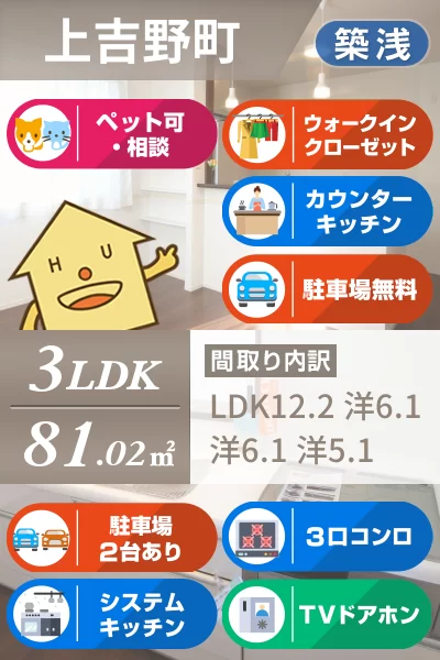カーサ・コモダ・上吉野 D1のお部屋の特徴