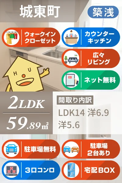 ベレオ城東 105のお部屋の特徴