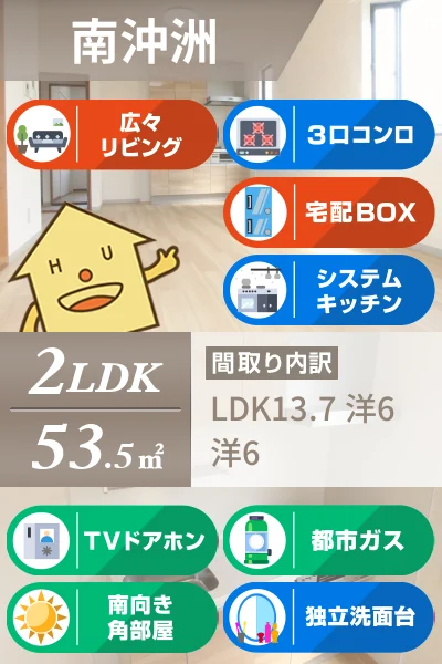 セジュール園木A棟 A103のお部屋の特徴