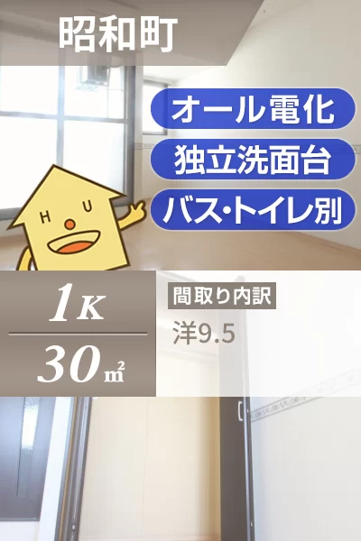 昭和町 アパート 1K 302のお部屋の特徴