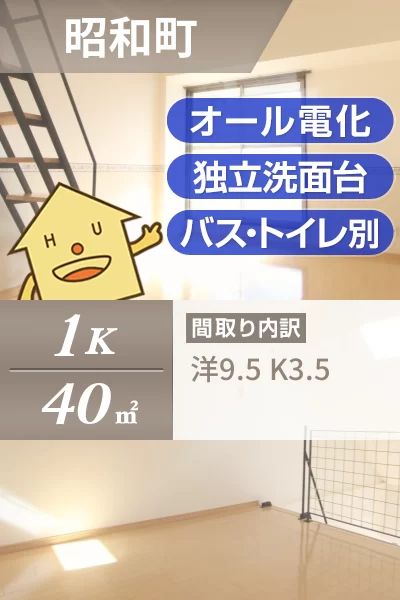 昭和町 アパート 1K 306のお部屋の特徴
