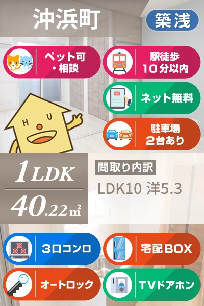 アーベイン沖浜 303のお部屋の特徴