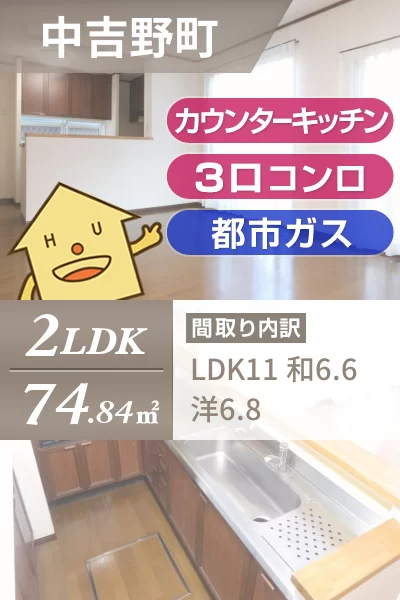 中吉野町 アパート 2LDK 1のお部屋の特徴