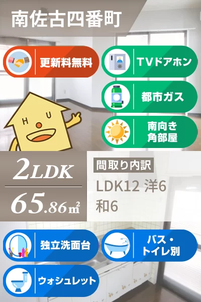南佐古四番町 マンション 2LDK 101のお部屋の特徴