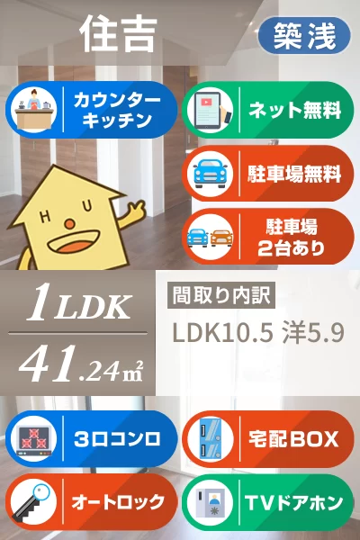 ベレオシンフォニー 202のお部屋の特徴