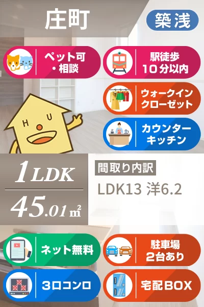 パストラル庄町 101のお部屋の特徴