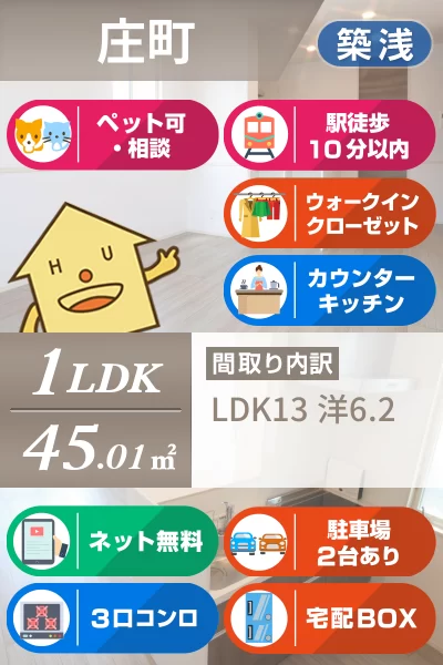 パストラル庄町 203のお部屋の特徴