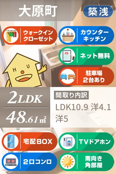 ハピネス 101のお部屋の特徴