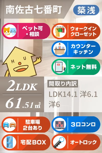 グランディール南佐古 101のお部屋の特徴