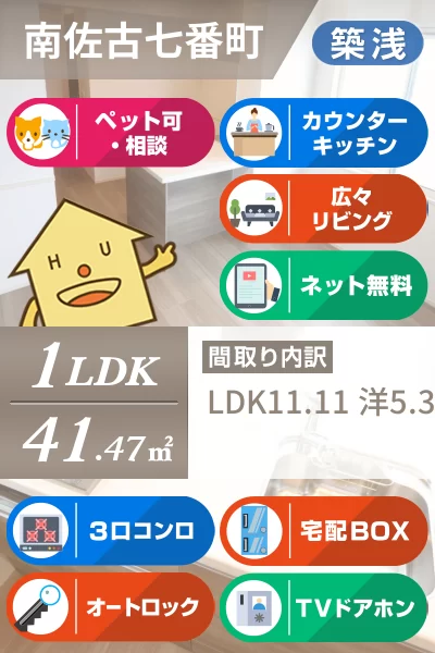 グランディール南佐古 103のお部屋の特徴