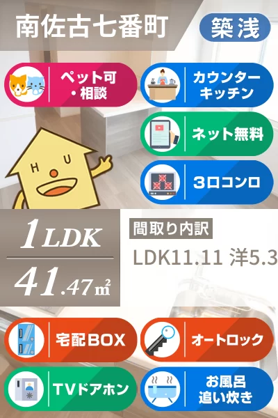 グランディール南佐古 203のお部屋の特徴