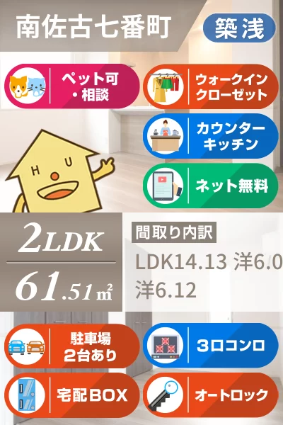 グランディール南佐古 205のお部屋の特徴