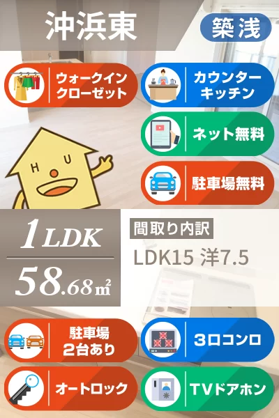 PROGRESS沖浜 301のお部屋の特徴