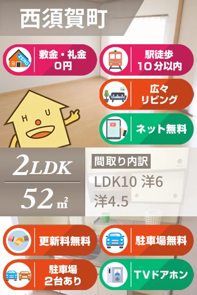 西須賀町 マンション 2LDK 106のお部屋の特徴