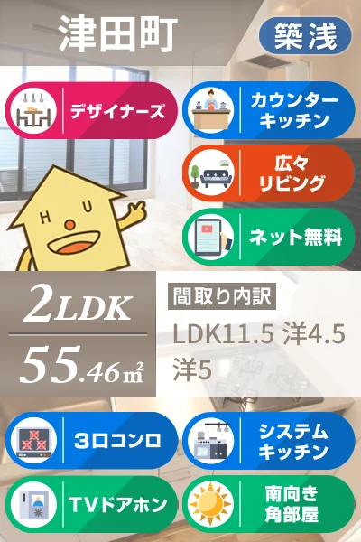 ピース・リブリスA 205のお部屋の特徴