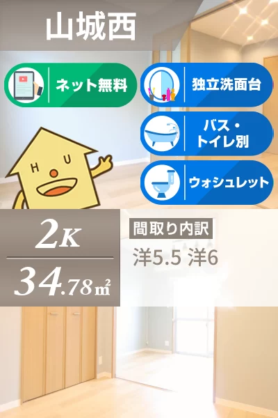山城西 マンション 2K 102のお部屋の特徴