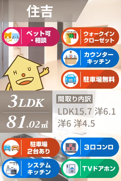 ヴァン・カルチェ Gのお部屋の特徴