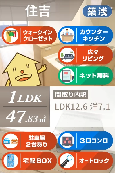 ベレオ杏樹 101のお部屋の特徴