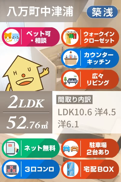 クレスト八万 101のお部屋の特徴