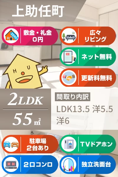 上助任町 マンション 2LDK 2号241のお部屋の特徴