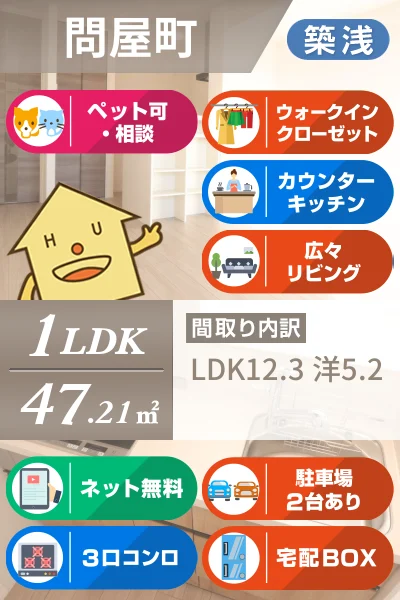 サンセール問屋町 105のお部屋の特徴
