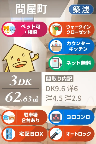 サンセール問屋町 303のお部屋の特徴