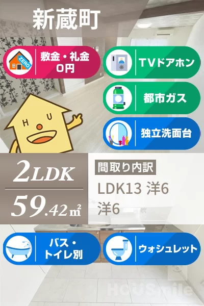 新蔵町 マンション 2LDK 305のお部屋の特徴