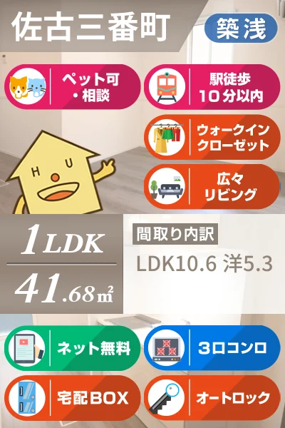 アル・ソーレ佐古 101のお部屋の特徴