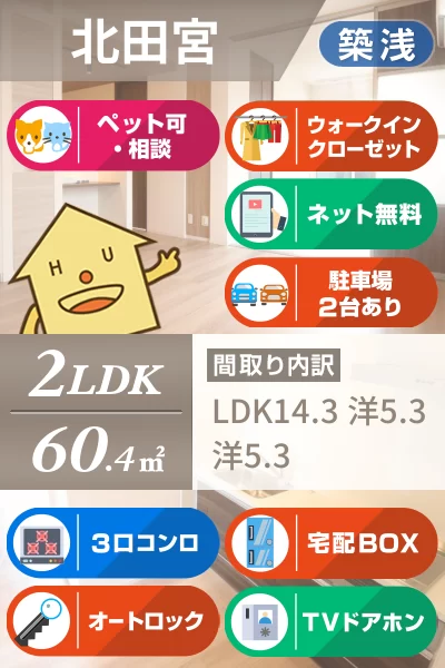 ヒーローキングダム 102のお部屋の特徴