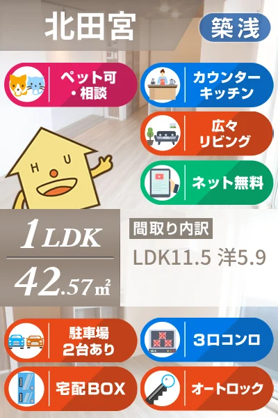ヒーローキングダム 201のお部屋の特徴