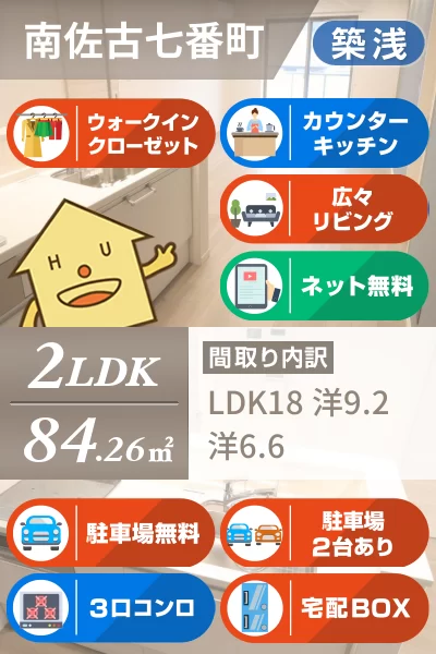 ベレオ南佐古 202のお部屋の特徴
