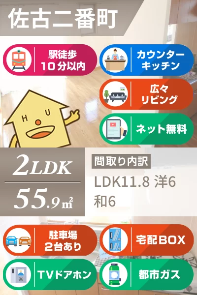 フォブール佐古 A棟 204のお部屋の特徴