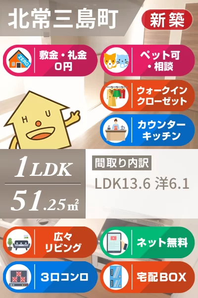 ベレオ北常三島 103のお部屋の特徴