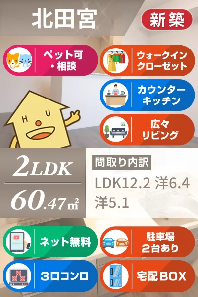 ドゥ・アムール 201のお部屋の特徴