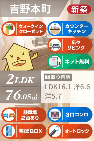 BEREO吉野本町 102のお部屋の特徴