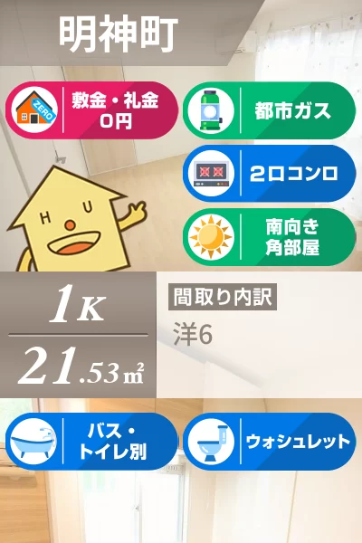 タウンハウス明神 101のお部屋の特徴